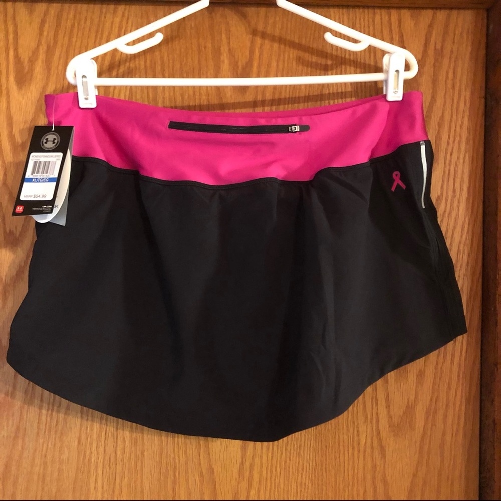 NWT Under Armour Heat Gear Skort XL Black Pink - Picture 3 of 14